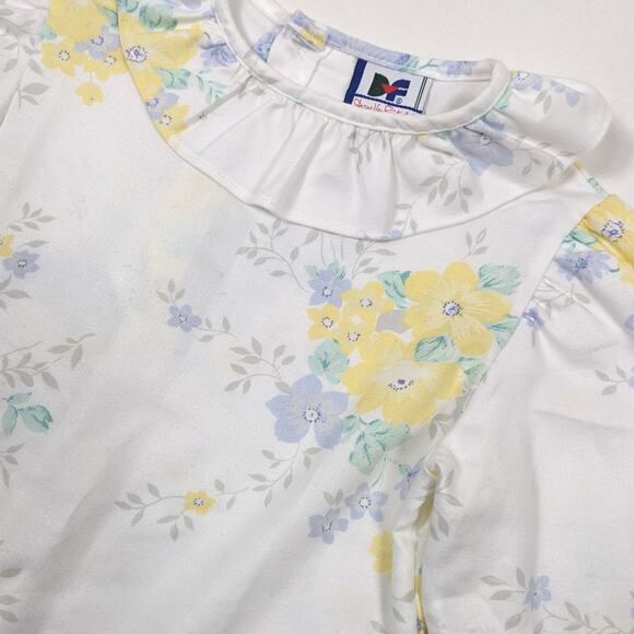 Vintage Diane Von Furstenberg Dress Girls Size 6x Floral Drop Waist Party - Picture 2 of 6